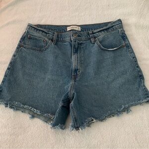 Women’s 12 / 31 ABERCROMBIE High Rise Medium Wash Denim The Dad Shorts